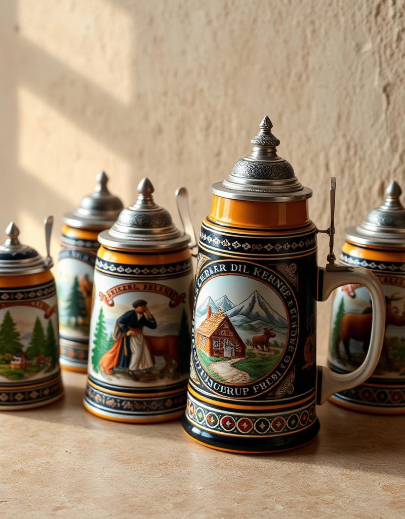 Commercialized Bavarian Heritage Steins & Souvenirs