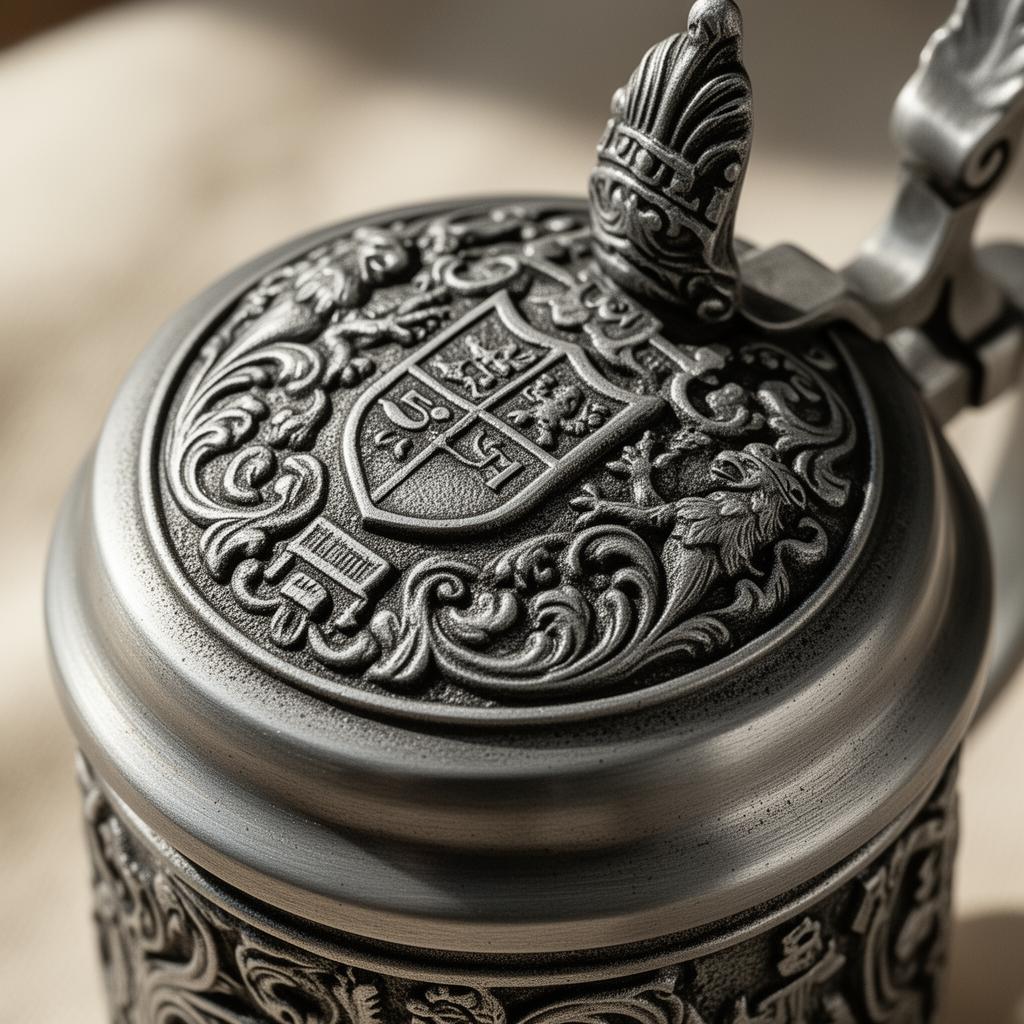 Artisanal Bavarian Hand-Cast Pewter Elements