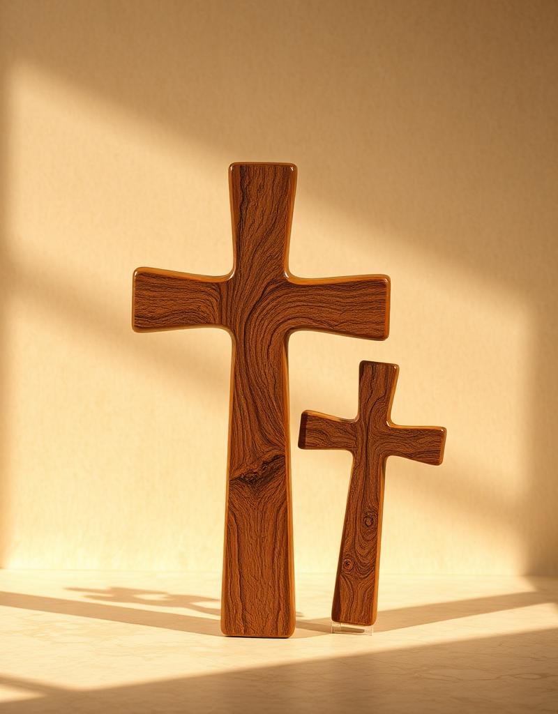 Masterwork Olive Wood Comfort & Jerusalem Crosses